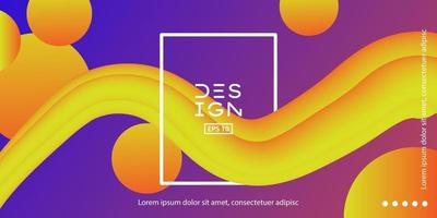 diseño de fondo de color líquido. composición de formas de gradiente fluido vector