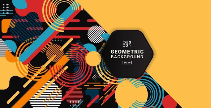 diseño y fondo del modelo geométrico colorido abstracto. vector