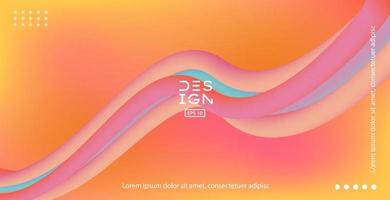 Liquid color background design. Fluid gradient shapes composition vector