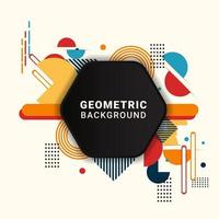 Abstract colorful geometric pattern design and background. vector