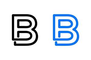 esquema de la letra b diseño abstracto vector