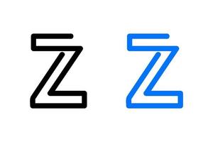 Outline Letter Z Abstract Design vector