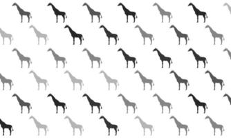 Black and White Giraffe Seamless Pattern Background vector