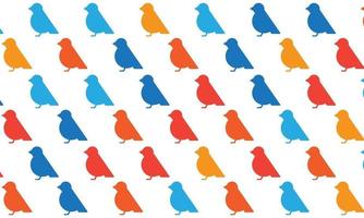 Colorful Bird Seamless Pattern Background vector