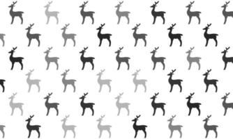 Black and White Deer Seamless Pattern Background vector