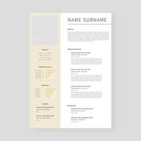 Resume template. Professional resume template design. vector