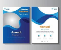 plantilla de diseño de informe anual, fondo de volante de negocios corporativos vector