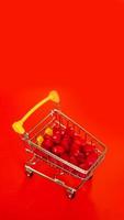 Lots of sweet heart shaped candies in cart photo