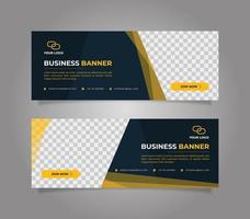Abstract minimal business banner template vector