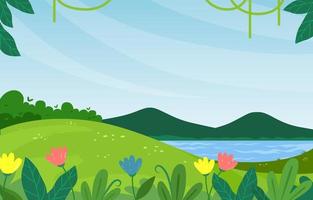 Scenery of Nature Landscape vector