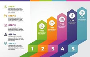 Colorful Infographic Step by Step vector