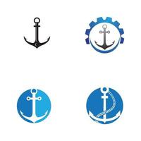 Anchor icon Logo Template vector