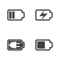 diseño de ilustración de icono de batería vector