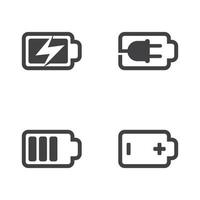diseño de ilustración de icono de batería vector