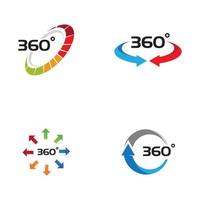 360 Degree View Related Vector Icons