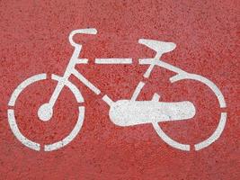 señal de carril bici foto