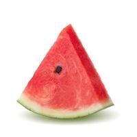 Slice of ripe red watermelon slice isolated on a white background photo