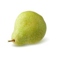Green pear fruit isolated on white background photo