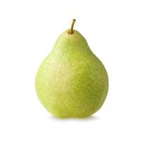 Green pear fruit isolated on white background