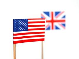 British and American flags photo