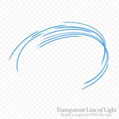 Transparent blue wavy line, ready export to PNG file