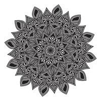 abstract mandala design of element with decorative circle pattern vector