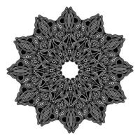 mandala relajante adulto creativo místico decorativo diseño floral vector