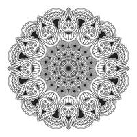 mandala isolated element of ornamental  pattern background design vector