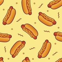 fondo transparente de hot dog vector