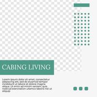 lodging traveling hotel feed design social media post template vector
