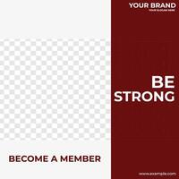 Sport heath feed design social media post template vector