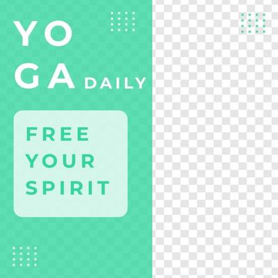 Yoga feed design social media post template