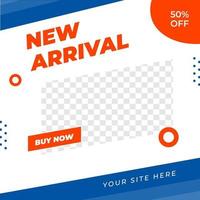 Grand opening shoes store feed design social media post template vector