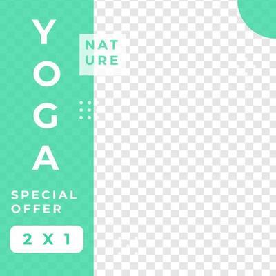 Yoga feed design social media post template