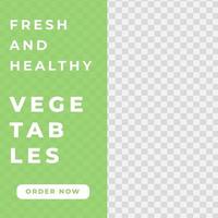 Vegetables feed design social media post template vector