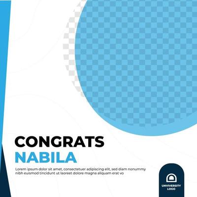 Graduation congratulation feed design social media post template