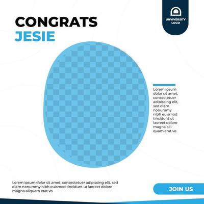 Graduation congratulation feed design social media post template