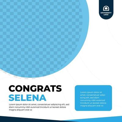 Graduation congratulation feed design social media post template