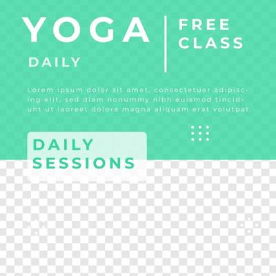 Yoga feed design social media post template