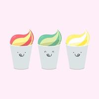 Vector set of ice-creams