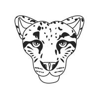 gato salvaje, irbis, leopardo, barras de nieve vector