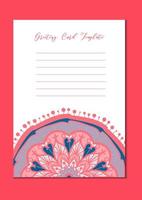 Mandala vintage template card vector