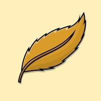 Dried leaves vector illustration isolated brown leaf autumn summer