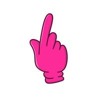 Pink hand gloves isolated illustration purple vector