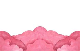 nubes rosadas para el fondo. Fondo abstracto de acuarela en colores pastel. vector