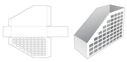 caja de embalaje con plantilla troquelada de hoja de plástico vector