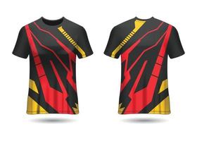 T-Shirt Sport Design. Racing jersey. uniform front and back view. vector