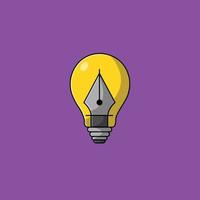 Lamp And Pen Tool vector