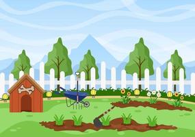 Farm Gardener Background Vector