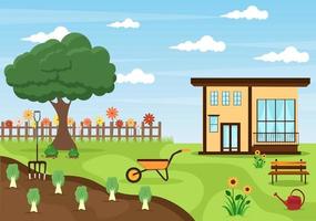 Farm Gardener Background Vector